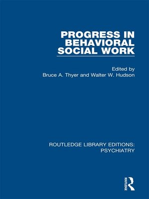 cover image of Progress in Behavioral Social Work